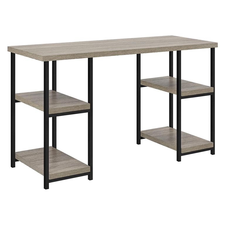 Elmwood Desk - Double Pedestal - Distressed Grey Oak - 9832096PCOMUK