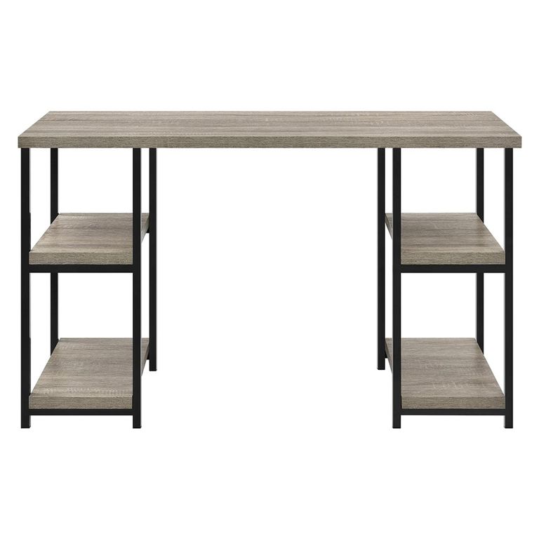 Elmwood Desk - Double Pedestal - Distressed Grey Oak - 9832096PCOMUK