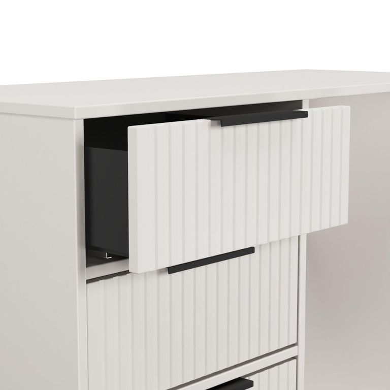 Fluted Desk - 4 Drawer - Kashmir Matt