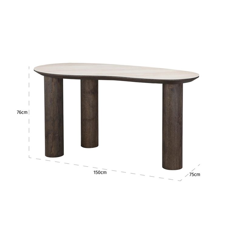 Ritz Beige Ceramic Top Writing Desk