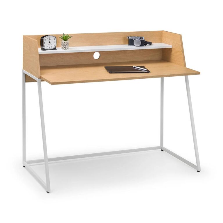 Palmer Desk - White - Oak Effect