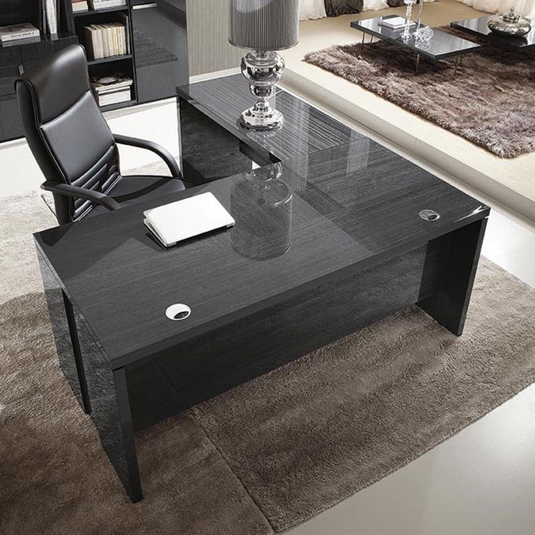 Montecarlo Office Desk - 180cm - Grey Koto High Gloss