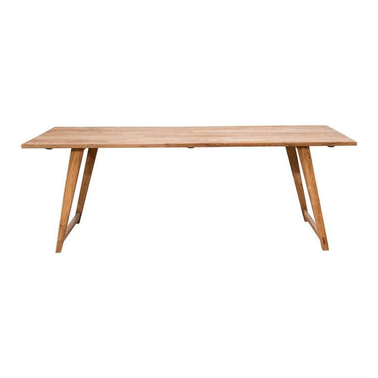 Graz Trestle Desk - Natural - Recycled Teak Wood