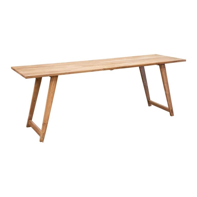 Graz Trestle Desk - Natural - Recycled Teak Wood