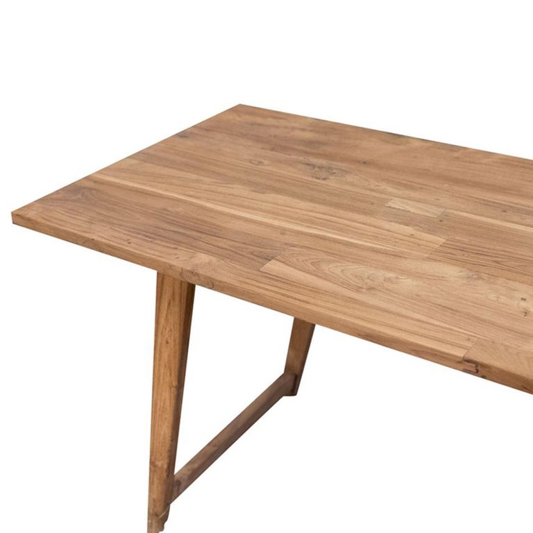 Graz Trestle Desk - Natural - Recycled Teak Wood