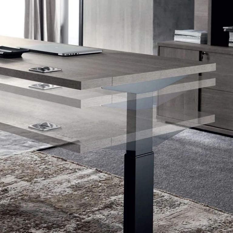 Tivoli Left Desk - Grey Wood