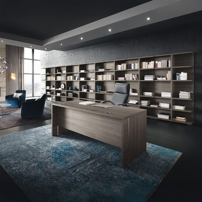 Tivoli Office Desk - 180cm - Grey Wood