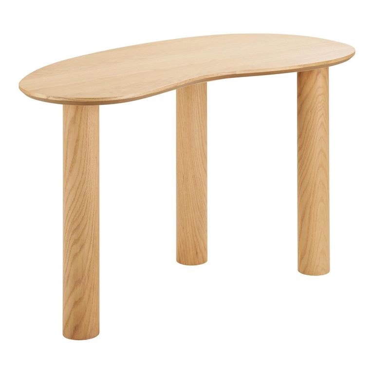 Livigno Oak Desk - Kidney Shape - Natural