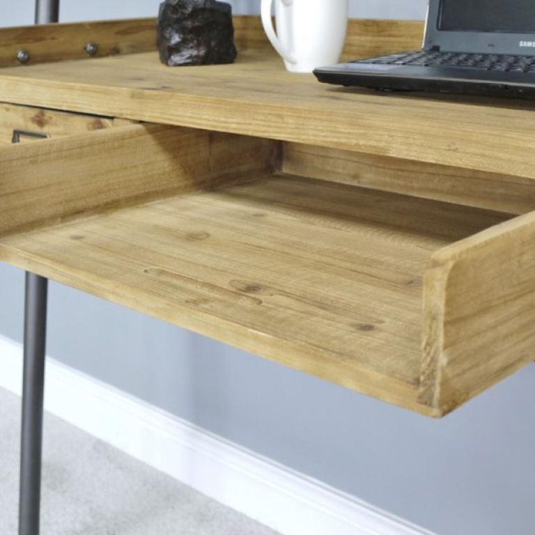 Office Desk - 2 Drawer - Ladder Style - Solid Wood