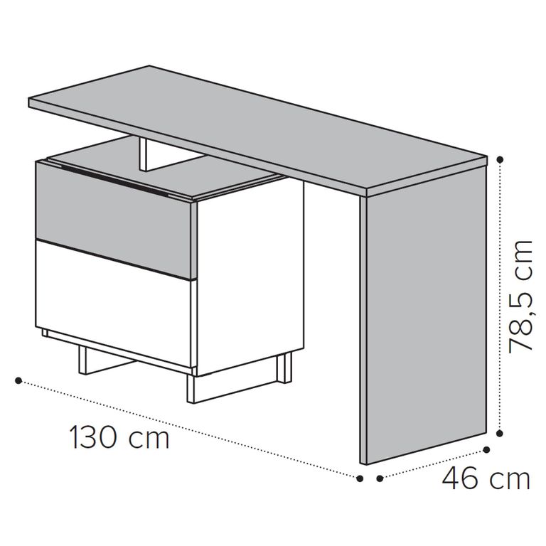 Essenza Italian Fluted Writing Desk - 2 Drawer - Urban Velvet and Tabacco