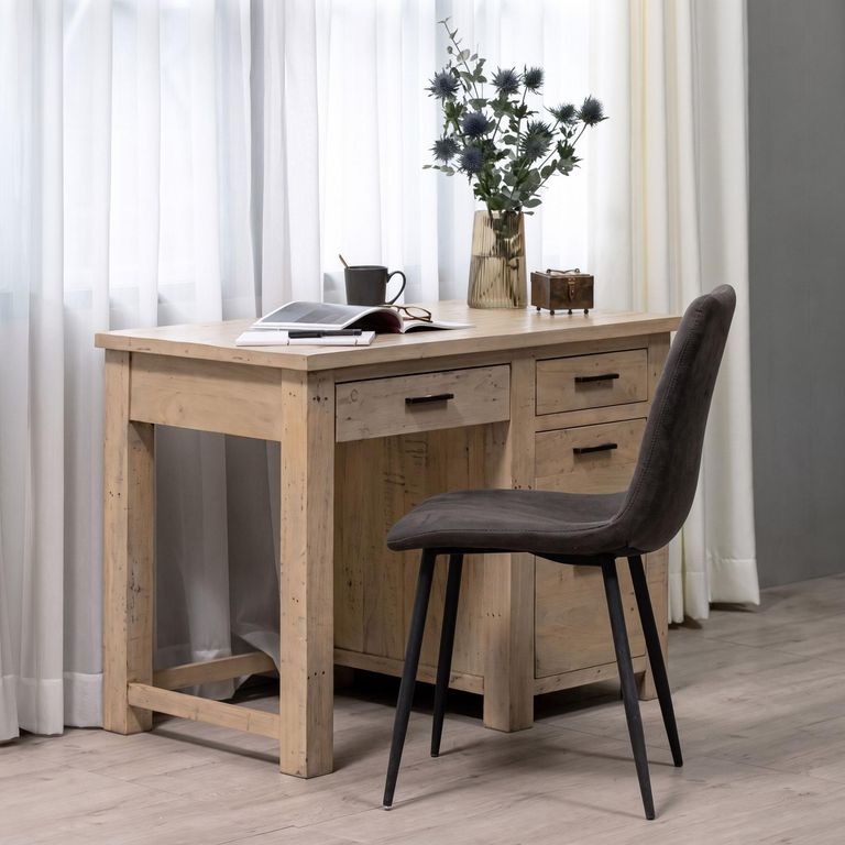 Reclaimed Pine 4 Drawer Writing Desk
