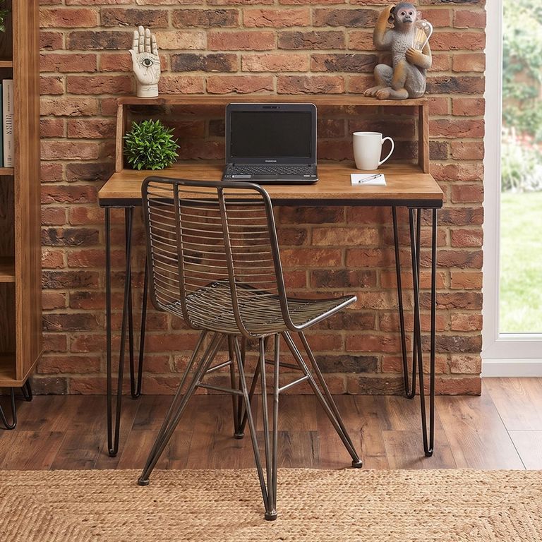 Mango Wood and Metal Desk