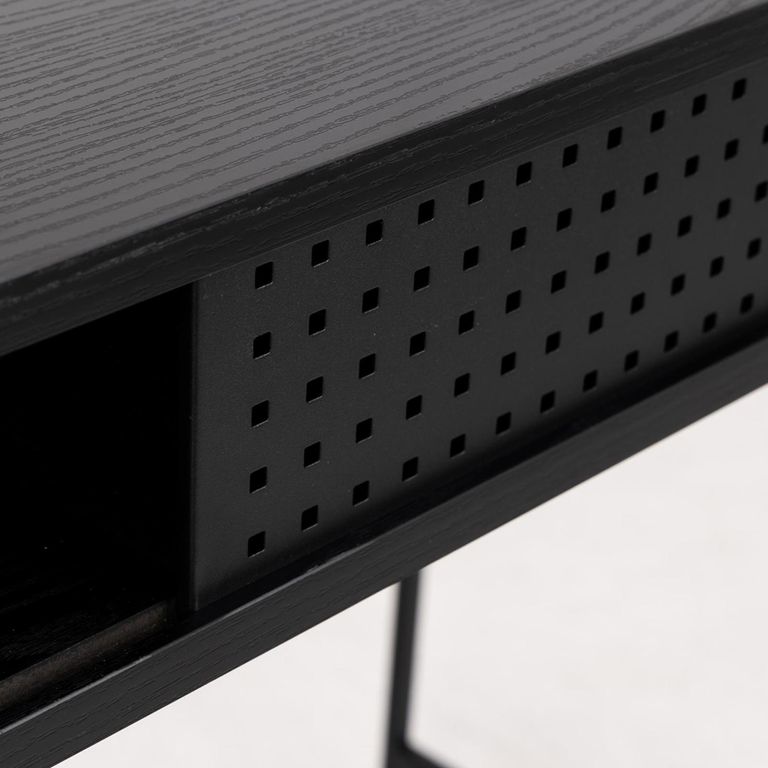 Angus Writing Desk - Black Melamine