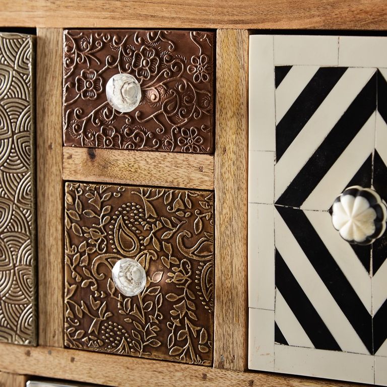 Gaya Desk - 2 Drawer - Multi Coloured