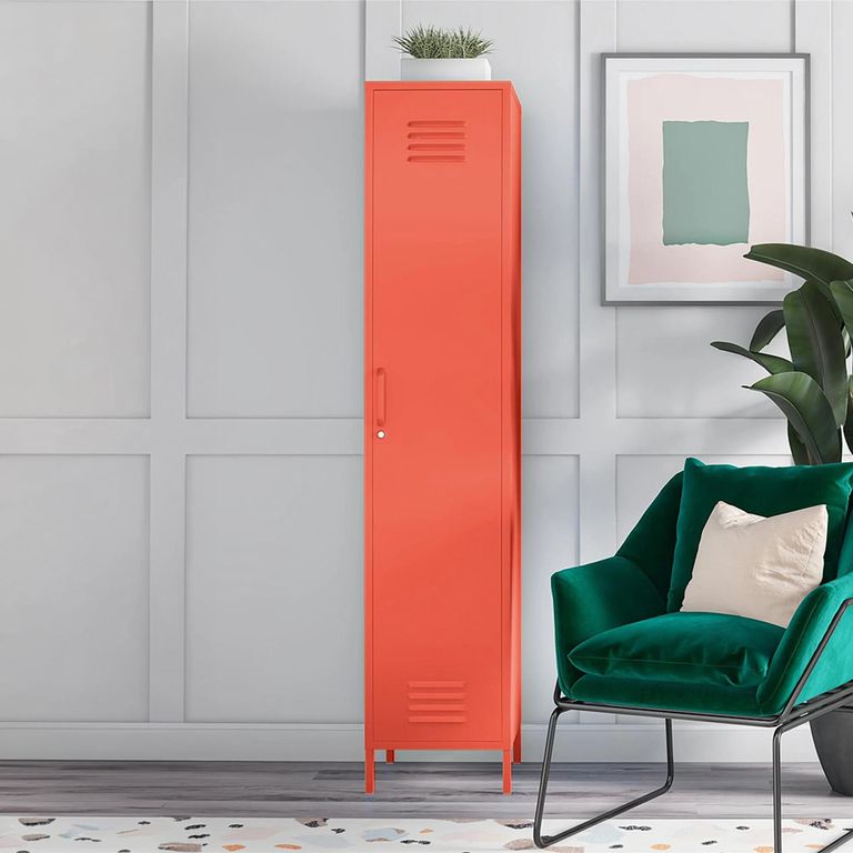 Novogratz Cache Tall Locker Storage Cabinet - Orange - 5244813COMNUK
