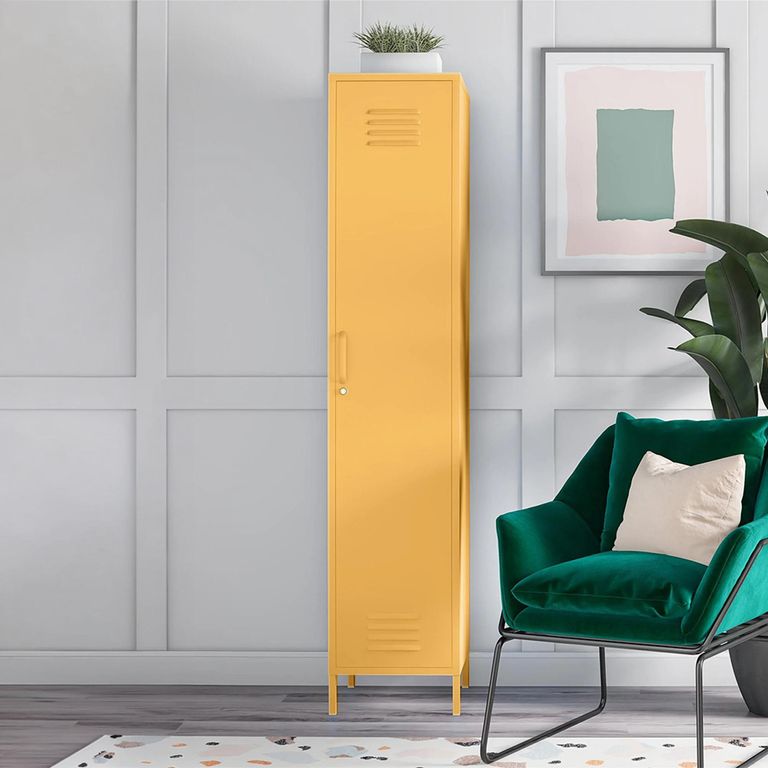 Novogratz Cache Tall Locker Storage Cabinet - Yellow - 5244814COMNUK