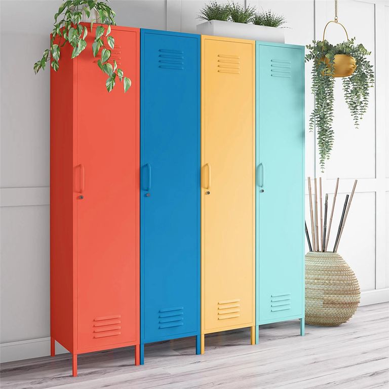 Novogratz Cache Tall Locker Storage Cabinet - Yellow - 5244814COMNUK