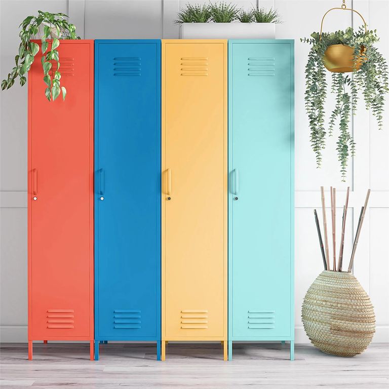 Novogratz Cache Tall Locker Storage Cabinet - Yellow - 5244814COMNUK