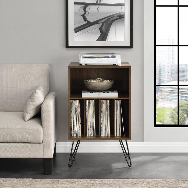 Novogratz Concord Turntable Stand - Walnut - 1324222COMUK