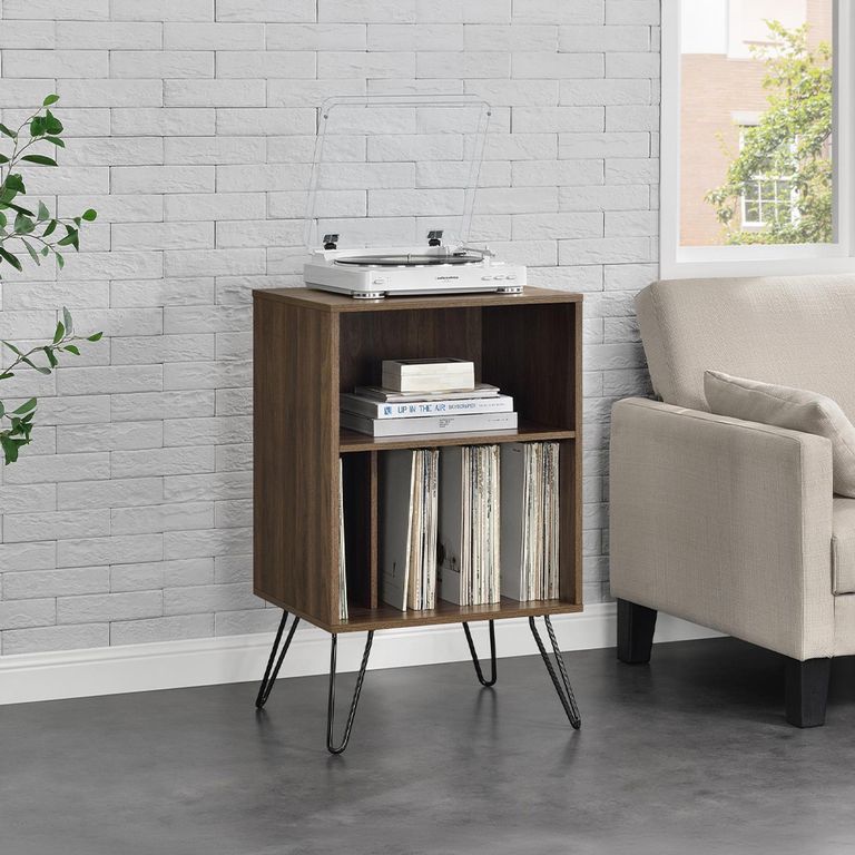 Novogratz Concord Turntable Stand - Walnut - 1324222COMUK