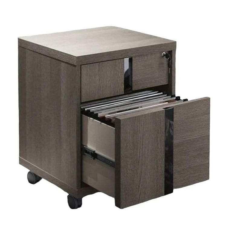 Tivoli Filing Cabinet on Wheels - Grey Wood