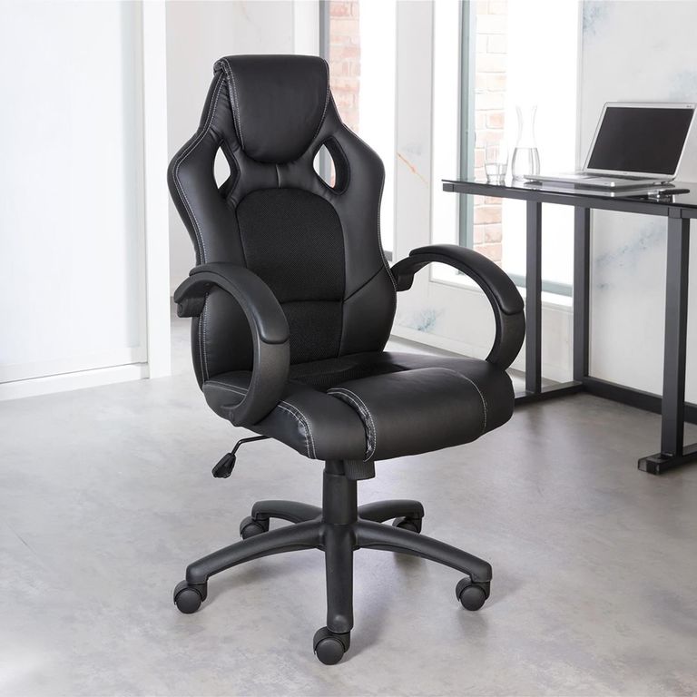 Daytona Gaming Executive Chair - Leather - Black - AOC5006BLK
