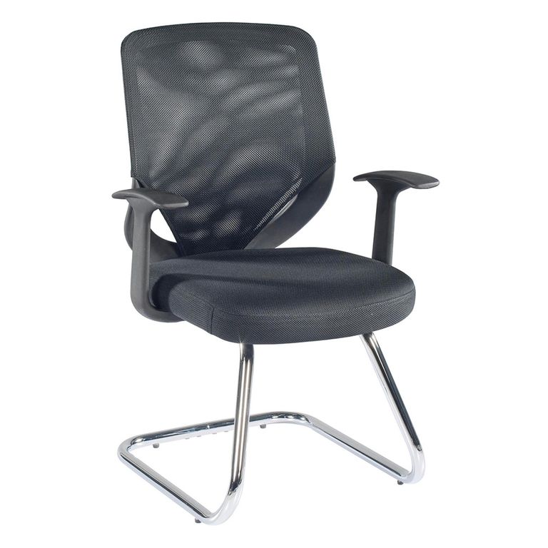 Atlanta Mesh Back Visitor Chair - Black - AOC9201-V-BLK