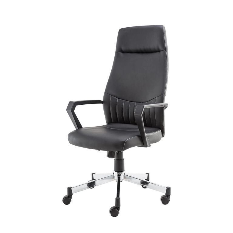 Brooklyn High Back Operator Desk Chair - Faux Leather - Black - AOC3122HB-BLK