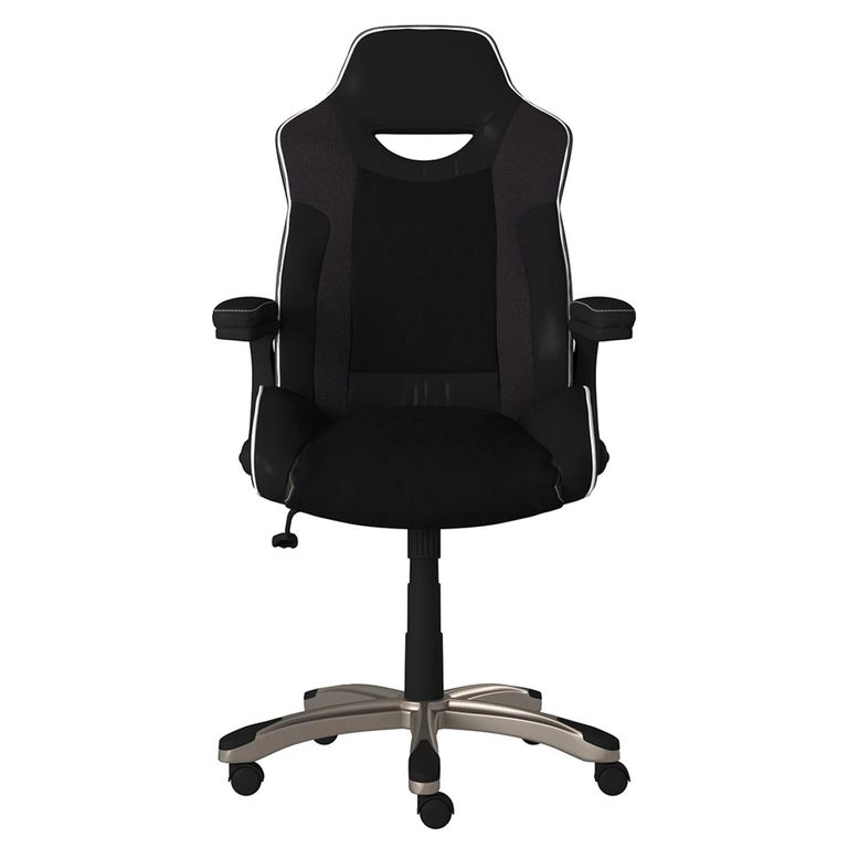 Silverstone Faux Leather Office Chair - Black - AOC2282BLK