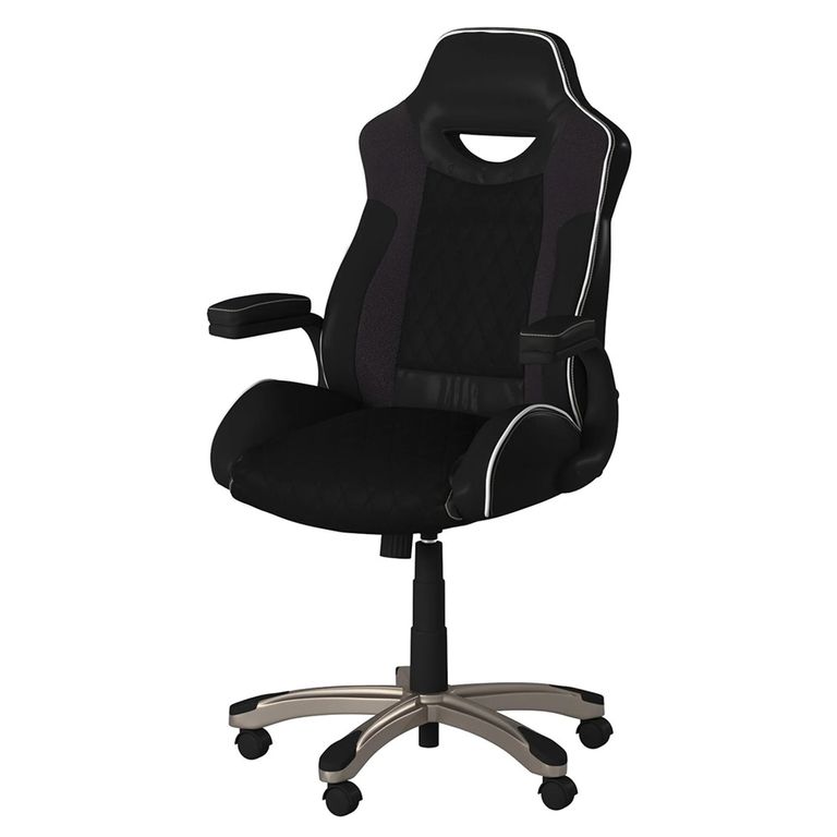 Silverstone Faux Leather Office Chair - Black - AOC2282BLK