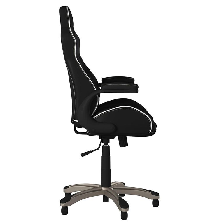 Silverstone Faux Leather Office Chair - Black - AOC2282BLK