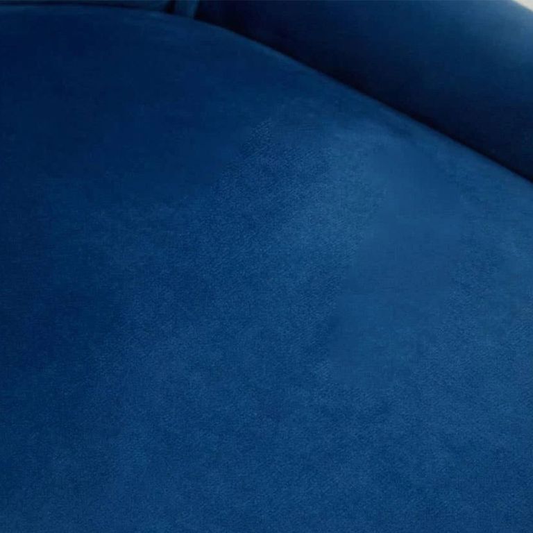 Anita Office Chair - Blue Velvet with Gold Base