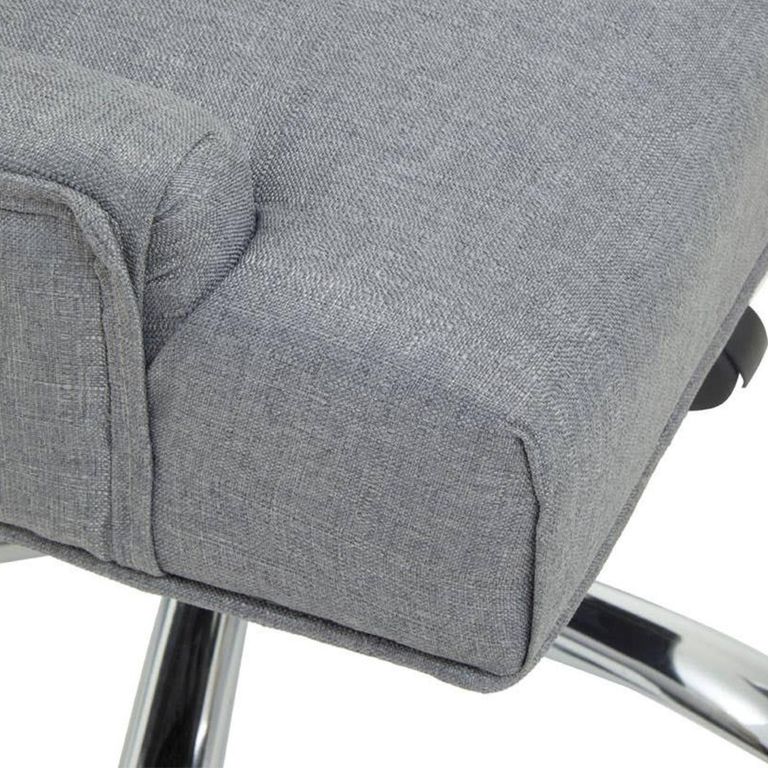 Anita Office Chair - Grey Fabric with Chrome Base