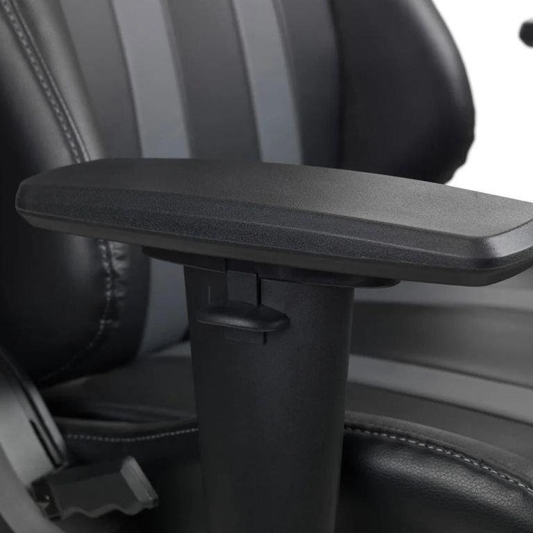 Meteor Gaming Swivel Chair - Black and Grey - Faux Leather and Metal