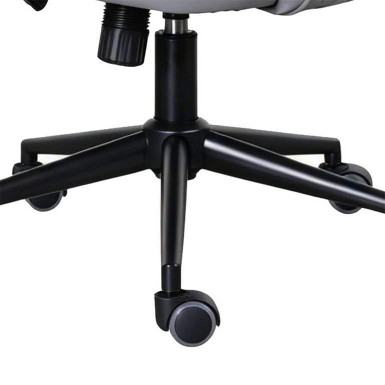 Montrose Swivel Office Chair - Adjustable Height - Grey and Black - Faux Leather