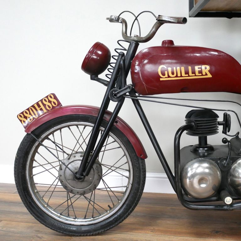 Motorbike Bar Cabinet - Wood and Metal