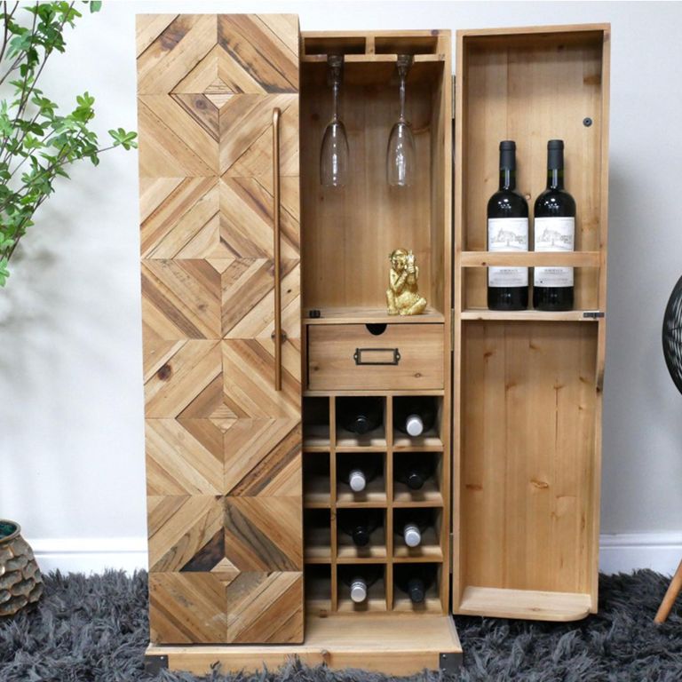 Wine Cabinet - 2 Door - Fir Wood