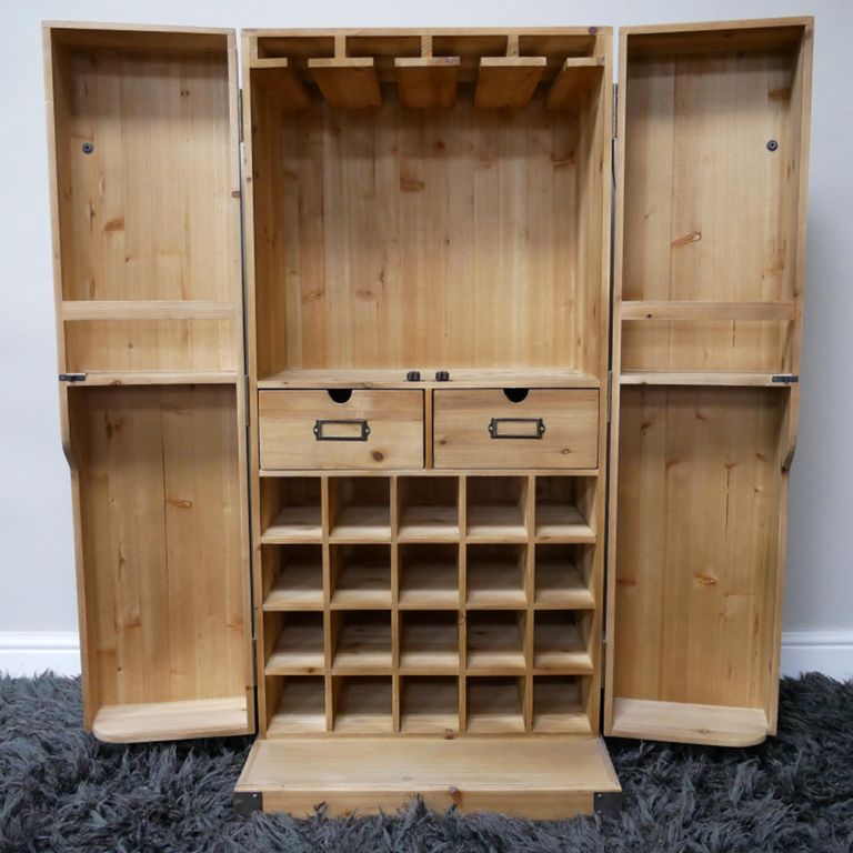 Wine Cabinet - 2 Door - Fir Wood