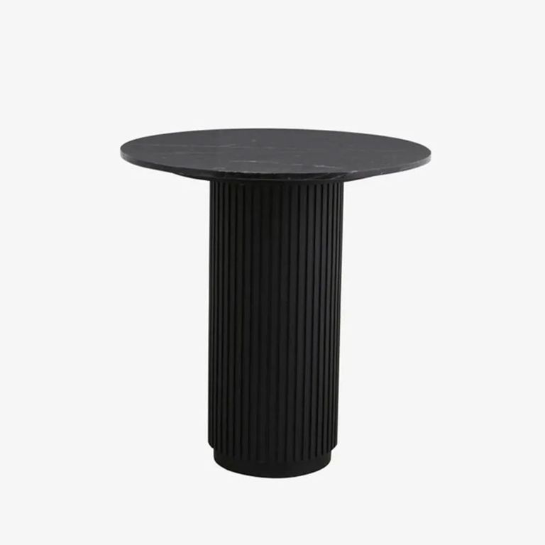 Erie Cafe Table - Round - Black Marble