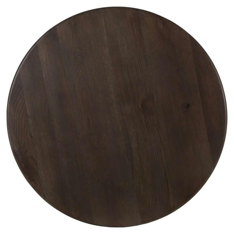 Harper Bar Table - Tall - Round - Smoked Charcoal - Oak and Marble