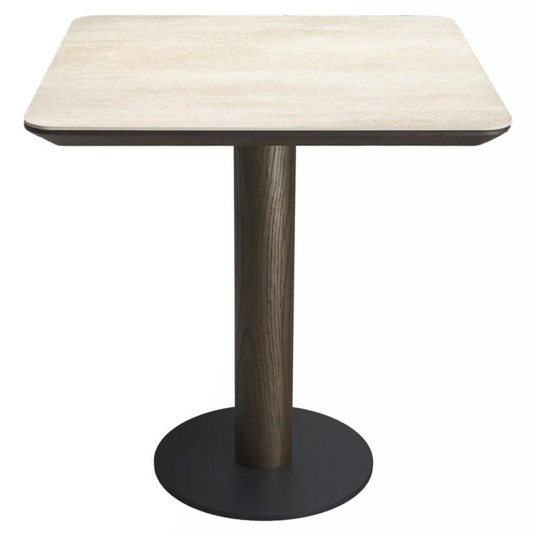 Ritz Bistro Table - Square - Brown - Ceramic and Metal