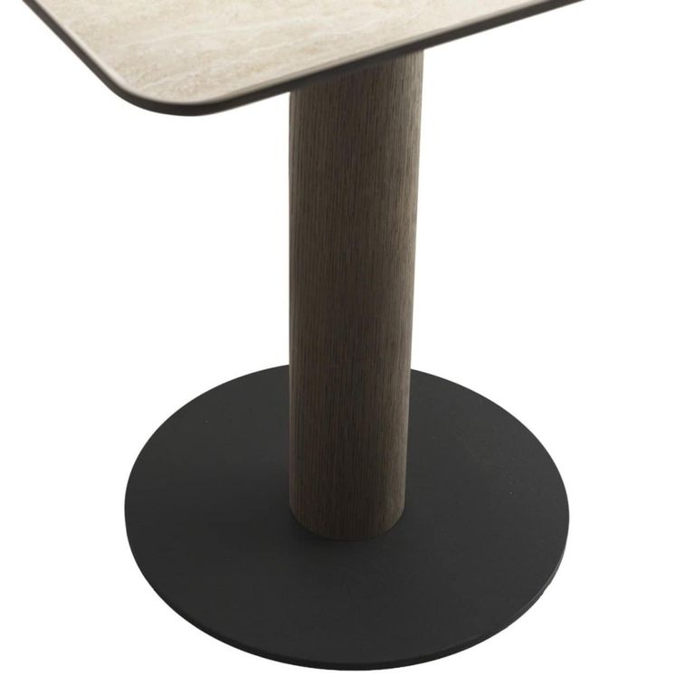 Ritz Bistro Table - Square - Brown - Ceramic and Metal