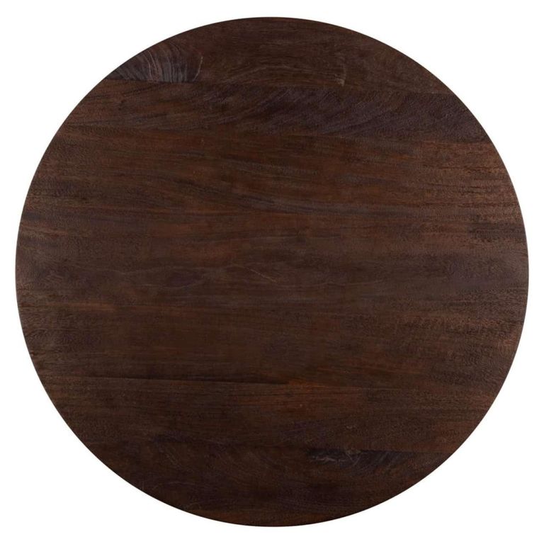 Willow Bistro Table - Round - Cone Base - Dark Brown - Mango Wood