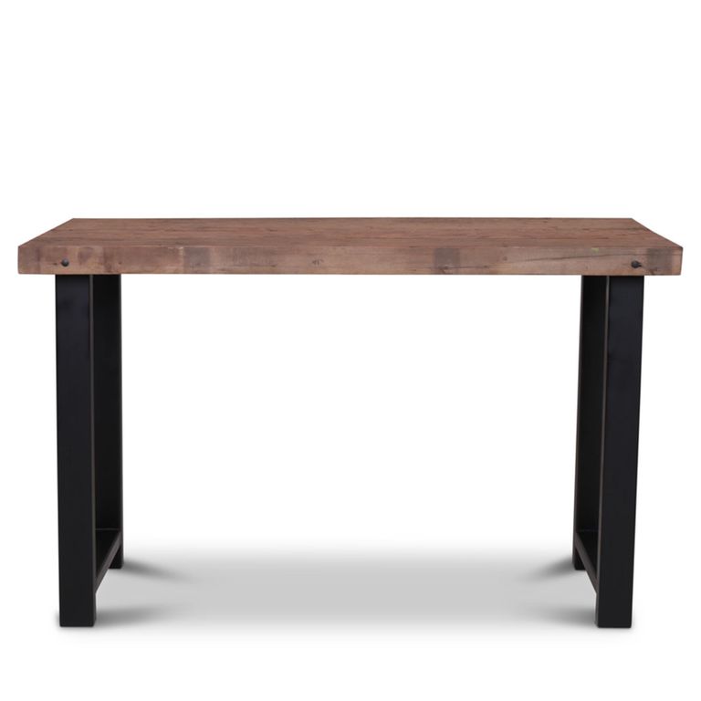 Bassano Bar Table - Natural and Black - Recycled Wood and Metal