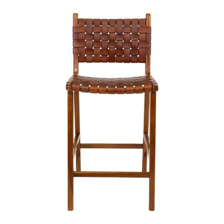Clearance - Perugia Counter Chair - Brown Leather - FSS16541
