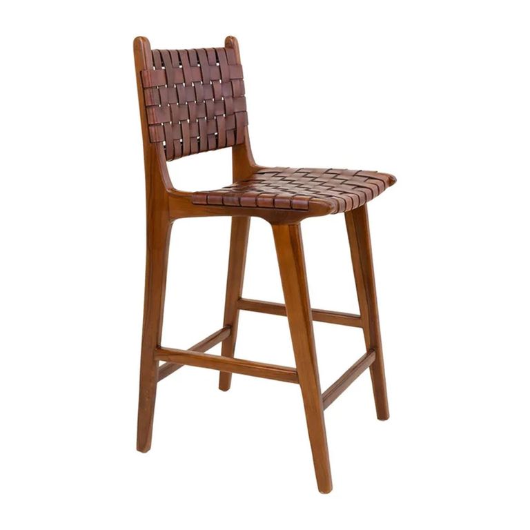 Clearance - Perugia Counter Chair - Brown Leather - FSS16541