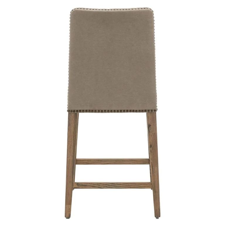 Clearance - Rex Barstools - Set of 2 - Grey Fabric with Back - A250