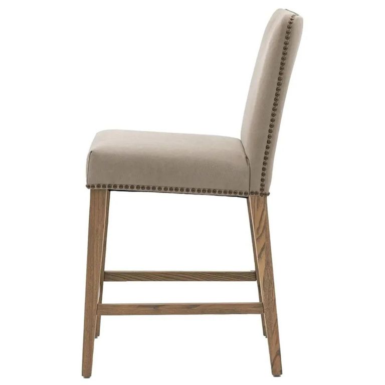 Clearance - Rex Barstools - Set of 2 - Grey Fabric with Back - A251