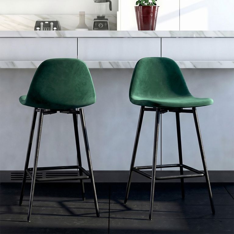 Copley Barstool - Set of 2 - Green Velvet - S025410UK