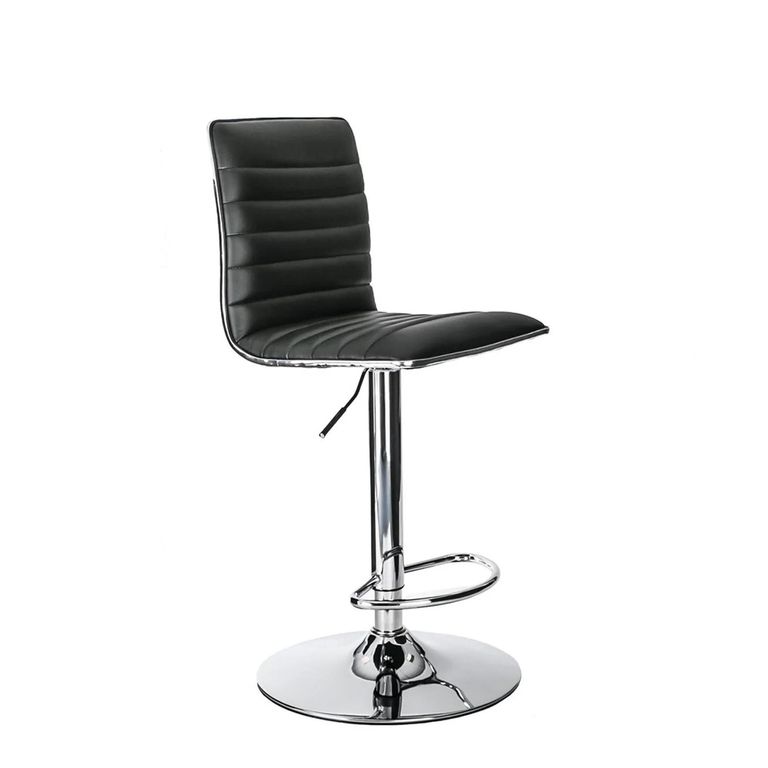 Colby Barstool - Set of 2 - Black Faux Leather - ABS1301-BLK